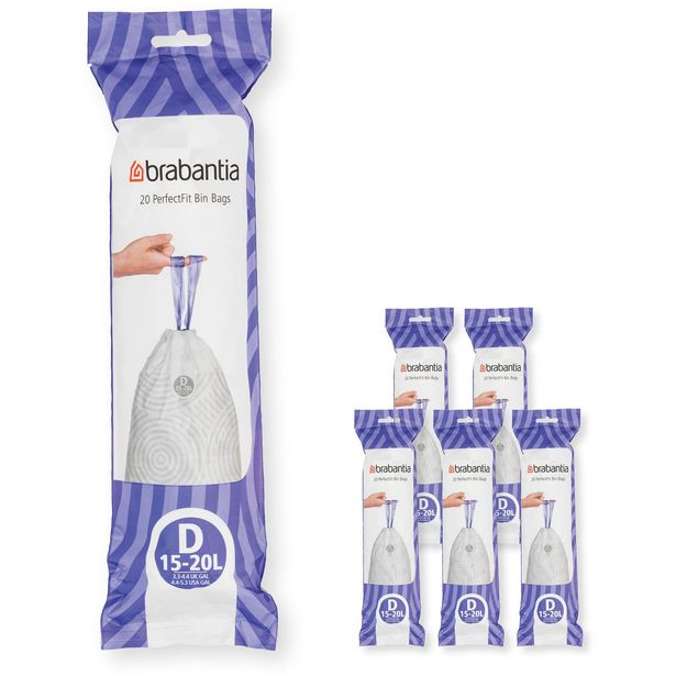 Roskapussi Brabantia PerfectFit D, 15L, 120kpl