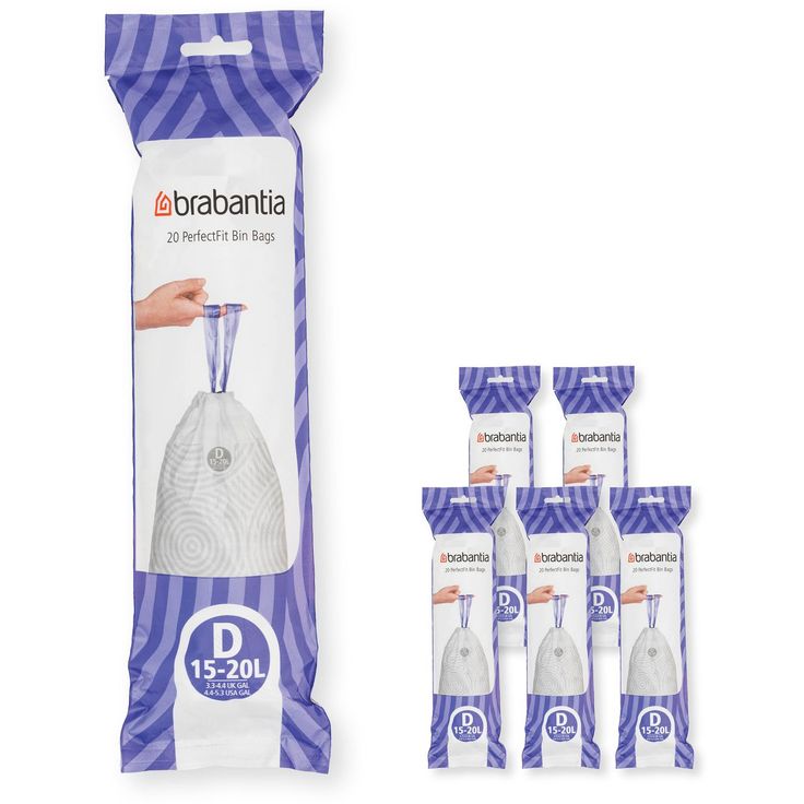 Roskapussi Brabantia PerfectFit D, 15L, 120kpl