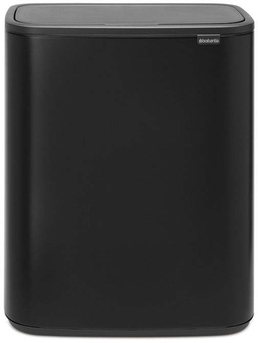 Roska-astia Brabantia Bo Touch, 2 x 30L, Matt Black
