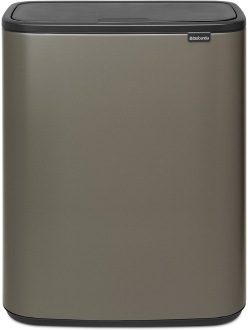 Roska-astia Brabantia Bo Touch, 60L, Platinum