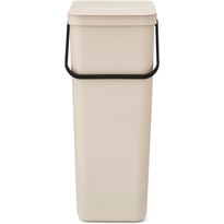 Roska-astia 40 L Brabantia Sort &amp; Go, pehmeä beige