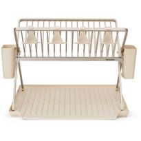 Astiankuivausteline iso, kokoontaittuva Brabantia SinkSide, pehmeä beige