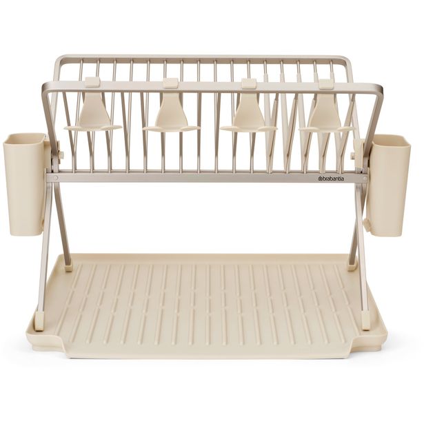 Astiankuivausteline iso, kokoontaittuva Brabantia SinkSide, pehmeä beige