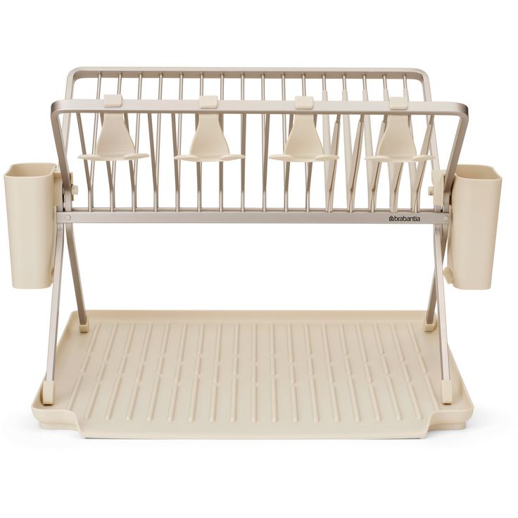Astiankuivausteline iso, kokoontaittuva Brabantia SinkSide, pehmeä beige