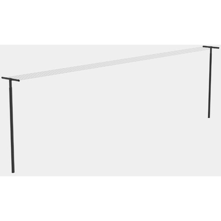 Kuivausteline tolpilla, 50M Brabantia HangOut, mineraalimusta
