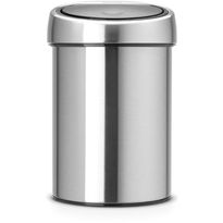 Roska-astia Brabantia Touch Bin, 3L, Matt Steel