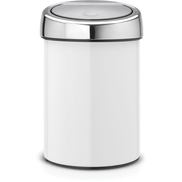 Roska-astia Brabantia Touch Bin, 3L, White
