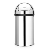 Roska-astia Brabantia Push Bin 60L, Brilliant Steel
