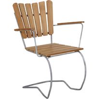 Ruokapöydän tuoli Brafab 56:an, käsinojilla, ruskea