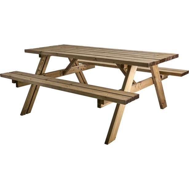 Piknik-pöytäryhmä Brafab Arvidsbo, 177x155cm, ruskea