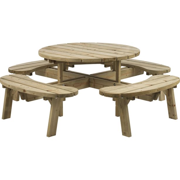 Piknik-pöytäryhmä Brafab Hasslebro, Ø208cm