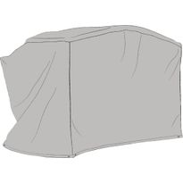 Kalustesuoja pihakeinulle Brafab 2, 205x130x160cm, harmaa