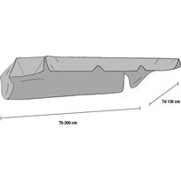 Pihakeinun katos Brafab Olbia, vedenkestävä, 200x130cm