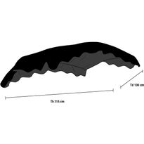 Pihakeinun katos Brafab Prag, musta