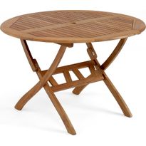 Pöytä Everton, taitettava, Ø110cm, ruskea