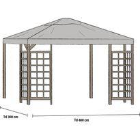 Paviljongin kattokangas Brafab Hov, 300x400cm