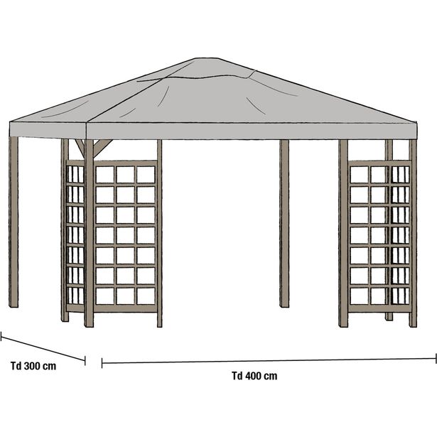 Paviljongin kattokangas Brafab Hov, 300x400cm
