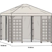 Hyttysverkko Hov 3.5x3.5m, 2kpl, harmaa