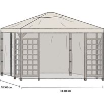 Hyttysverkko Hov 3x4m, 2kpl, harmaa