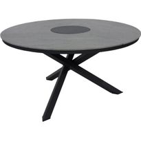 Pyöreä ruokapöytä ulos Brafab Kenora, Ø130cm, antrasiitti/harmaa