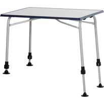 Retkipöytä Brafab Volga, 80x60cm, kokoontaittuva, säädettävät jalat, valkoinen/alumiini