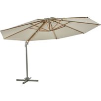 Riippuva aurinkovarjo Brafab Luzzi, Ø350cm, khaki/vaaleanharmaa