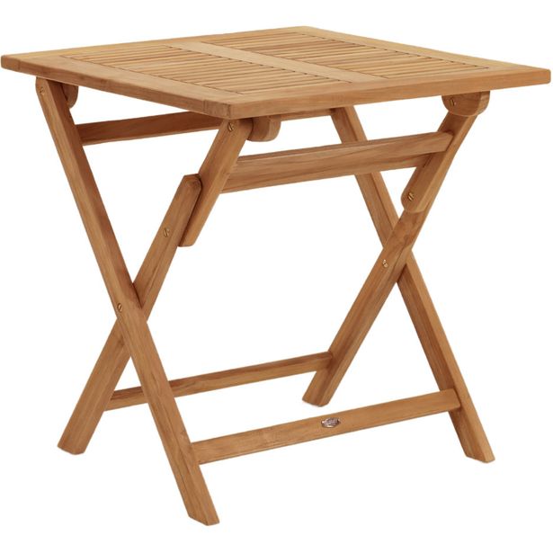 Ruokapöytä terassille Brafab Turin, kokoontaittuva, 70x70cm, tiikki