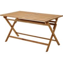 Ruokapöytä terassille Brafab Turin, kokoontaittuva, 140x80cm, tiikki