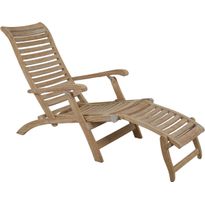 Kansituoli Brafab Karlo, säädettävä selkänoja, kokoontaitettava, tiikki