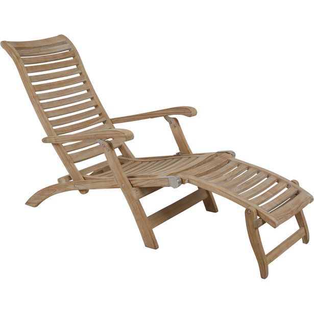 Kansituoli Brafab Karlo, säädettävä selkänoja, kokoontaitettava, tiikki