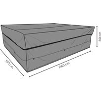 Kalustesuoja ruokailuryhmälle Brafab, hengittävä, musta, eri kokoja