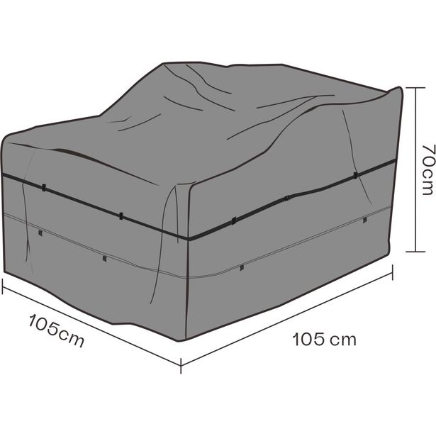 Kalustesuoja nojatuolille Brafab, 105x105x70cm, vedenkestävä, musta
