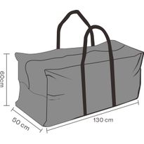 Suojakassi ulkokalusteiden pehmusteille Brafab, 130x50x60cm, vettä hylkivä, musta