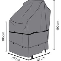 Kalustesuoja pinottaville tuoleille Brafab, 67x67x110cm, hengittävä, musta
