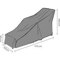 Kalustesuoja kansituolille Brafab , 170x65x100cm, hengittävä, musta