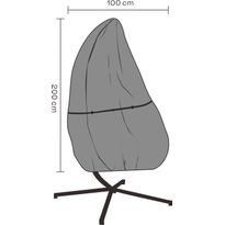 Kalustesuoja riipputuolille Brafab, Ø100x200cm, vedenkestävä, musta