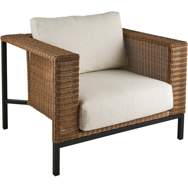 Lepotuoli Brafab Shell, ruskea/kermanvaalea