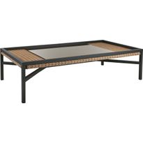 Sohvapöytä Brafab Shell, 150x80cm, ruskea/musta