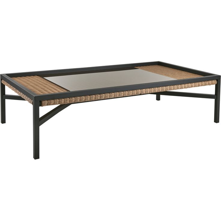Sohvapöytä Brafab Shell, 150x80cm, ruskea/musta
