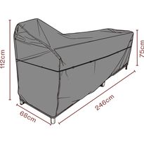 Kalustesuoja kesäkeittiölle Brafab 2, hengittävä, musta, eri kokoja