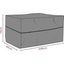 Kalustesuoja kesäkeittiölle Brafab, hengittävä, musta, eri kokoja