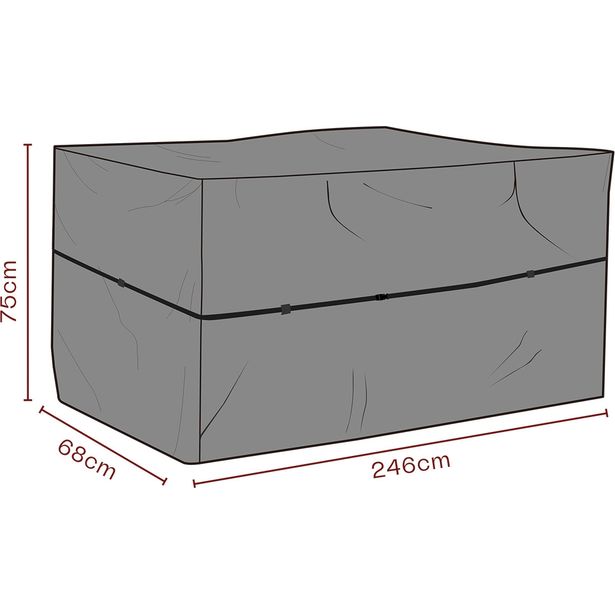 Kalustesuoja kesäkeittiölle Brafab, hengittävä, musta, eri kokoja