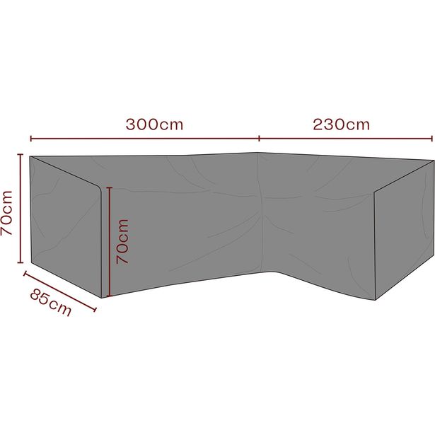 Kalustesuoja kulmasohvalle Brafab, hengittävä, musta, eri kokoja