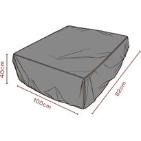 Kalustesuoja rahille Brafab, 82x105x40cm, hengittävä, musta