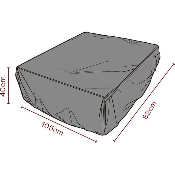 Kalustesuoja rahille Brafab, 82x105x40cm, hengittävä, musta