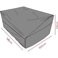 Kalustesuoja rahille Brafab 2, 137x105x70cm, hengittävä, musta