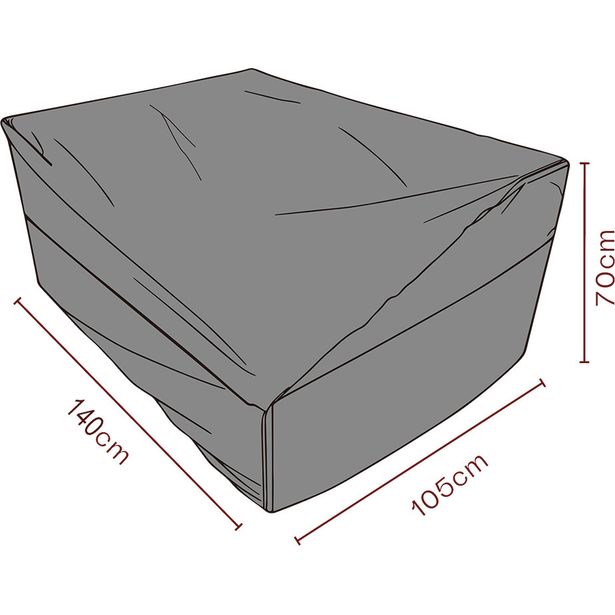Kalustesuoja rahille Brafab 2, 137x105x70cm, hengittävä, musta