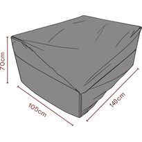 Kalustesuoja rahille Brafab, 137x105x70cm, hengittävä, musta