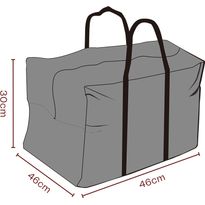 Suojakassi ulkokalusteiden pehmusteille Brafab, 46x46x30cm, hengittävä, musta