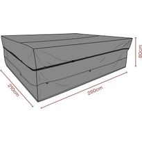 Kalustesuoja oleskelyryhmälle Brafab, hengittävä, musta